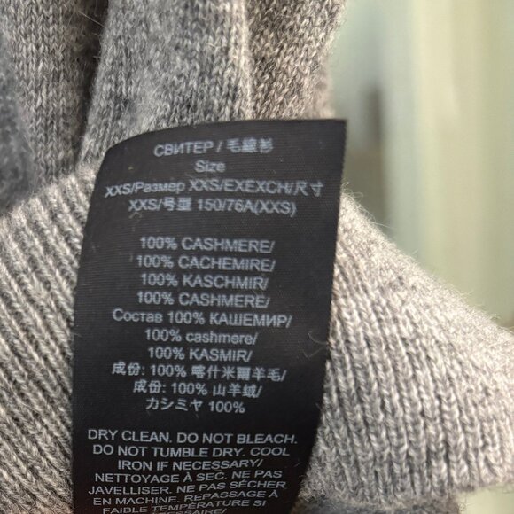 Tory Burch 100% Cashmere Bella Sweater Gray Size XXS NWT - Picture 7 of 7